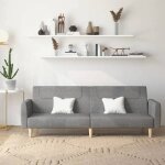 Vidaxl canap - lit  2 places gris clair tissu 375784