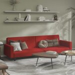 Vidaxl canap - lit 2 places rouge bordeaux velours 375942