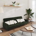 Vidaxl canap - lit  2 places vert fonc velours 375739