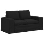 Vidaxl canap� modulable noir 162 x 80 x 82 cm ? cadre m�tal design contemporain