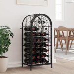 Vidaxl casier � bouteilles 33 bouteilles noir 45x36x100 cm fer forg� 358369