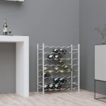 Vidaxl casier  bouteilles pour 48 bouteilles blanc mtal 340908