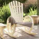 Vidaxl chaise � bascule adirondack fauteuil avec dossier si�ge avec accoudoirs meuble de terrasse patio ...