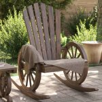 Vidaxl chaise  bascule adirondack fauteuil avec dossier sige avec accoudoirs meuble de terrasse patio ...