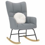 Vidaxl chaise  bascule gris clair tissu chaise chaise de relaxation fauteuil relax chaise de salon bascule ...