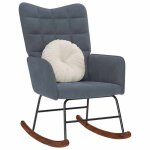 Vidaxl chaise  bascule gris fonc velours chaise chaise de salon chaise de relaxation chaise longue ...