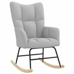 Vidaxl chaise  bascule gris nuage tissu chaise chaise de relaxation fauteuil relax chaise de salon bascule ...