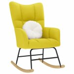 Vidaxl chaise à bascule jaune clair tissu chaise chaise de relaxation fauteuil relax chaise de salon ... Vidaxl chaise à bascule jaune clair tissu chaise chaise de relaxation fauteuil relax chaise de salon ...