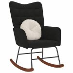 Vidaxl chaise  bascule noir velours chaise chaise de salon chaise de relaxation chaise longue sige ...