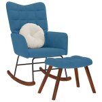 Vidaxl chaise à bascule avec repose - pied bleu velours fauteuil à bascule chaise longue siège de salon ... Vidaxl chaise à bascule avec repose - pied bleu velours fauteuil à bascule chaise longue siège de salon ...