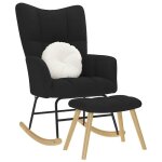 Vidaxl chaise à bascule avec repose - pied noir tissu chaise chaise de relaxation fauteuil relax chaise ... Vidaxl chaise à bascule avec repose - pied noir tissu chaise chaise de relaxation fauteuil relax chaise ...