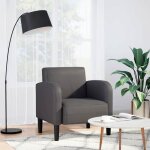 Vidaxl chaise de canapé avec accoudoirs gris 54 cm similicuir canapé simple canapé confort fauteuil de ... Vidaxl chaise de canapé avec accoudoirs gris 54 cm similicuir canapé simple canapé confort fauteuil de ...