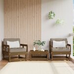 Vidaxl chaises de jardin 2 pcs si�ges avec accoudoir fauteuils avec dossier meuble de terrasse patio ...