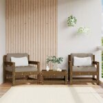 Vidaxl chaises de jardin 2 pcs si�ges avec accoudoir fauteuils avec dossier meuble de terrasse patio ...