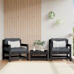 Vidaxl chaises de jardin 2 pcs si�ges avec accoudoir fauteuils avec dossier meuble de terrasse patio ...