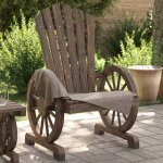 Vidaxl chaise de jardin adirondack fauteuil avec dossier sige avec accoudoirs meuble de terrasse patio ...