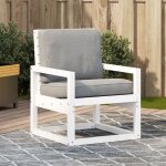 Vidaxl chaise de jardin si�ge de patio avec accoudoirs et dossier fauteuil de porche avant arri�re - ...