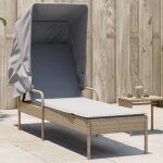 Vidaxl chaise longue avec auvent beige résine tressée lit de bronzage chaise longue inclinable lit de ... Vidaxl chaise longue avec auvent beige résine tressée lit de bronzage chaise longue inclinable lit de ...