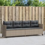 Vidaxl chaise longue avec coussins lit de repos bain de soleil meuble de jardin terrasse patio ext�rieur ...