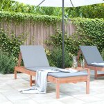 Vidaxl chaise longue si�ge avec dossier r�glable bain de soleil transat de jardin terrasse balcon scandinave ...