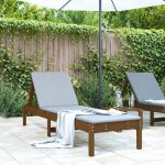Vidaxl chaise longue si�ge avec dossier r�glable bain de soleil transat de jardin terrasse balcon scandinave ...