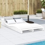 Vidaxl chaise longue transat de patio lit de repos de jardin bain de soleil piscine terrasse balcon moderne ...