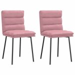 Vidaxl chaises à manger lot de 2 rose velours chaise chaise de salon chaise daccent chaise de cuisine ... Vidaxl chaises à manger lot de 2 rose velours chaise chaise de salon chaise daccent chaise de cuisine ...