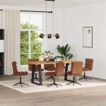 Vidaxl chaises  manger lot de 6 marron similicuir chaise chaise de salon chaise dappoint chaise de cuisine ...
