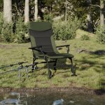 Vidaxl chaise de p�che avec accoudoir pliable vert si�ge de p�che chaise de p�che pliable chaise de p�che ...