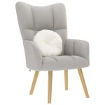 Vidaxl chaise de relaxation gris nuage tissu chaise fauteuil relax fauteuil relax en tissu chaise de ...