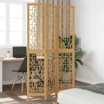 Vidaxl cloison de s�paration 3 panneaux s�parateur de pi�ce �cran dintimit� paravent de salon chambre ...