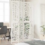 Vidaxl cloison de s�paration 4 panneaux s�parateur de pi�ce �cran dintimit� paravent de salon chambre ...