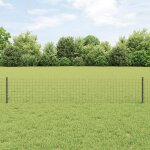 Vidaxl cl�ture euro avec 5 poteaux en u gris 04x10 m acier 3336054
