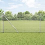 Vidaxl cl�ture en fil soud� avec 7 poteaux en pointe 12x10 m en acier galvanis� 3351930