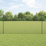 Vidaxl cl�ture en grille soud�e avec 10 poteaux u gris 1. 2x10 m en acier 3336567