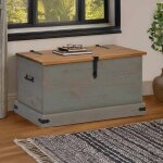 Vidaxl coffre de rangement halden gris 91x48x47 cm bois massif pin, stockage de coffre, coffre de rangement ... Vidaxl coffre de rangement halden gris 91x48x47 cm bois massif pin, stockage de coffre, coffre de rangement ...