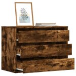 Vidaxl commode dangle chêne fumé 80x41x58 cm bois dingénierie commode à tiroirs classeur armoire à tiroirs ... Vidaxl commode dangle chêne fumé 80x41x58 cm bois dingénierie commode à tiroirs classeur armoire à tiroirs ...
