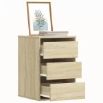 Vidaxl commode dangle ch�ne sonoma 40x41x58 cm bois ding�nierie commode � tiroirs classeur armoire � ...