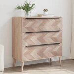 Vidaxl commode armoire avec 3 tiroirs et pieds meuble de rangement organisateur de salon salle de s�jour ...