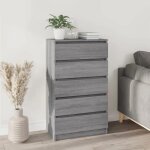 Vidaxl commode buffet avec 5 tiroirs armoire de rangement meuble de salle de sjour chambre  coucher ...