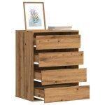 Vidaxl commode dangle ch�ne artisanal 60x41x76 cm bois ding�nierie commode � tiroirs classeur armoire ...