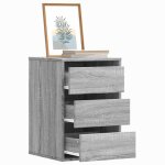 Vidaxl commode dangle sonoma gris 40x41x58 cm bois ding�nierie commode � tiroirs classeur armoire � tiroirs ...