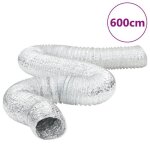 Vidaxl conduit de ventilation aluminium 6 m 15 cm tuyau dchappement flexible conduit de hotte aspirante ...