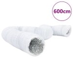 Vidaxl conduit de ventilation aluminium et pvc 6 m �10 cm tuyau d�chappement flexible conduit de hotte ...