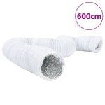 Vidaxl conduit de ventilation aluminium et pvc 6 m �20 cm tuyau d�chappement flexible conduit de hotte ...