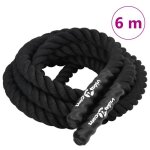 Vidaxl corde de combat corde dentranement ondulatoire avec poignes corde de bataille portable pour ...