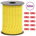 Vidaxl corde de haubanage de tente avec bandes rflchissantes et cls, corde de haubanage, corde de ...