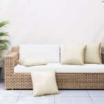 Vidaxl coussins de canapé lot de 4 crème 50x50 cm tissu 360383 Vidaxl coussins de canapé lot de 4 crème 50x50 cm tissu 360383