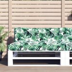 Vidaxl coussin de palette � motif de feuilles 120x40x12 cm tissu 360635