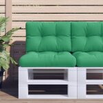 Vidaxl coussin de palette vert 60x40x12 cm tissu 360562